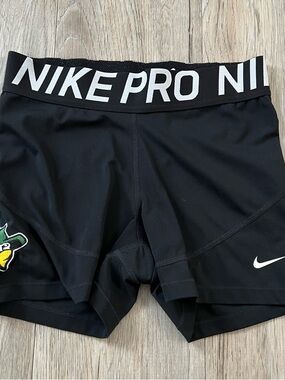 Nike Black Athletic Shorts with White Waistband Stripe